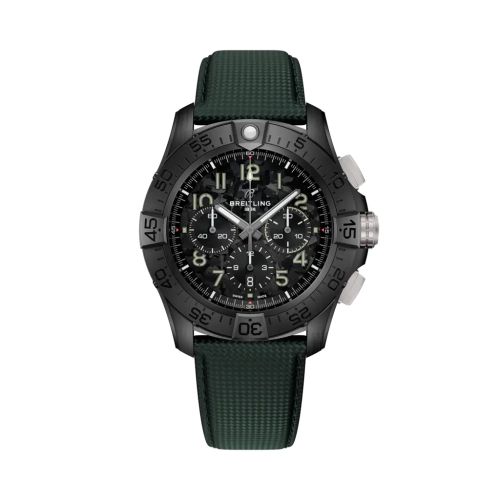 Breitling Super Avenger B01 Chronograph 46 Night Mission / Black / Strap SB0148101B1X1