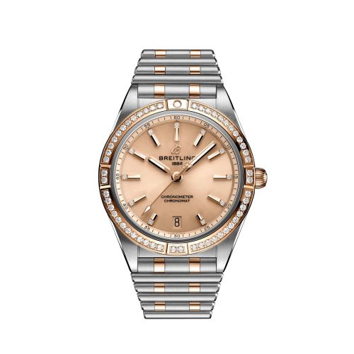 Breitling Chronomat Automatic 36 Stainless Steel / Red Gold - Diamond / Copper / Rouleaux U10380591K1U1