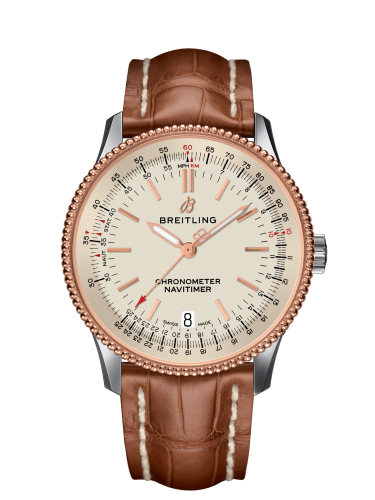 Breitling Navitimer 1 38 Automatic Stainless Steel / Red Gold / Silver / Croco / Pin U17325211G1P1