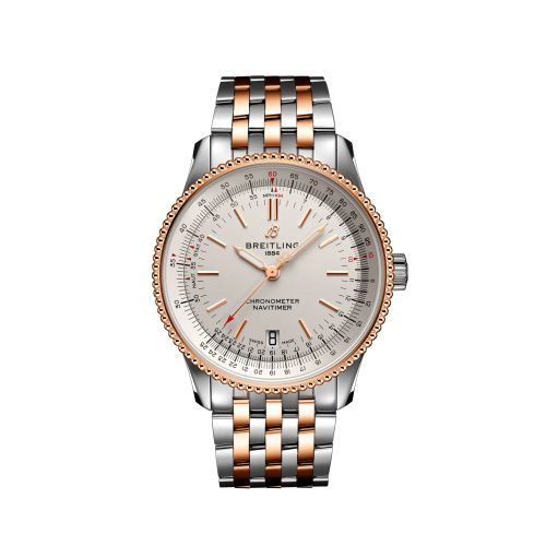 Breitling Navitimer 1 38 Automatic Stainless Steel / Red Gold / Silver / Bracelet U17325211G1U1