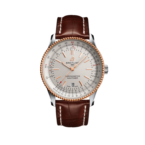 Breitling Navitimer Automatic 41 Automatic Stainless Steel / Rose Gold / Silver / Croco / Folding U17326211G1P2