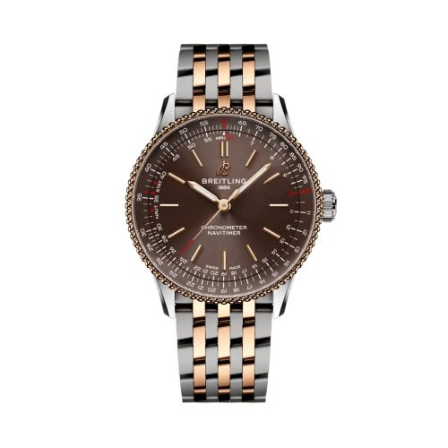 Breitling Navitimer Automatic 36 Stainless Steel - Red Gold / Brown / Bracelet U173273A1Q1U1