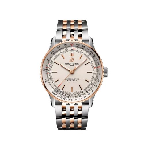 Breitling Navitimer Automatic 41 Automatic Stainless Steel - Red Gold / Silver / Bracelet U17329F41G1U1