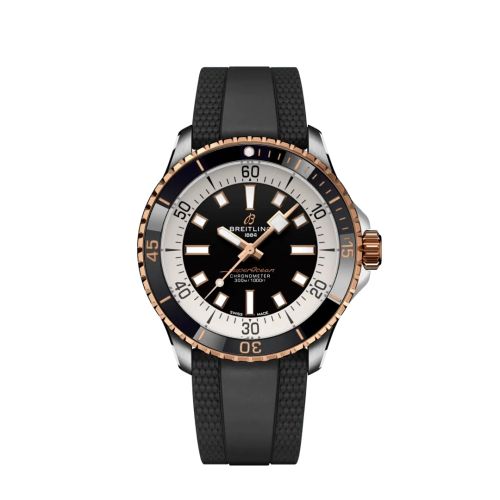Breitling SuperOcean Automatic 42 Stainless Steel - Red Gold / Black / Rubber U17375211B1S1