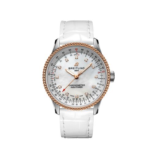 Breitling Navitimer 1 35 Automatic Stainless Steel / Red Gold / MOP / Croco / Pin U17395211A1P3
