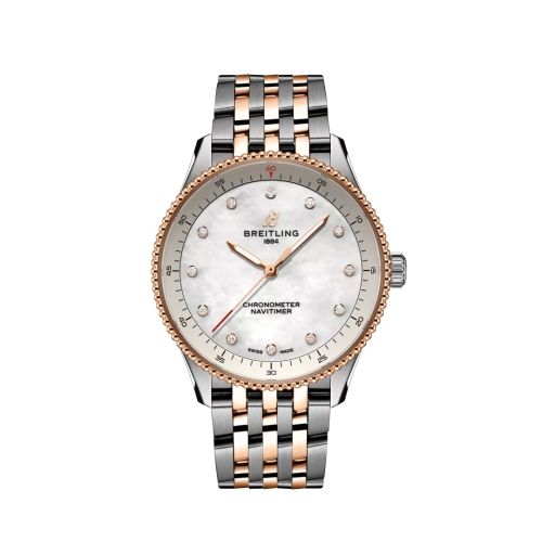 Breitling Navitimer Quartz 32 Stainless Steel - Red Gold / MOP / Bracelet U77320E61A1U1
