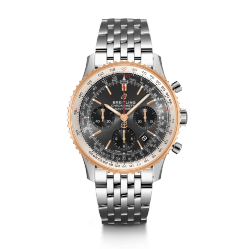 Breitling Navitimer 1 B01 Chronograph 43 Stainless Steel / Red Gold / Grey / Croco / Pin UB0121211F1A1