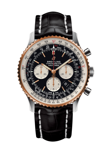 Breitling Navitimer 1 B01 Chronograph 46 Stainless Steel / Red Gold / Black / Croco / Pin UB0127211B1P1