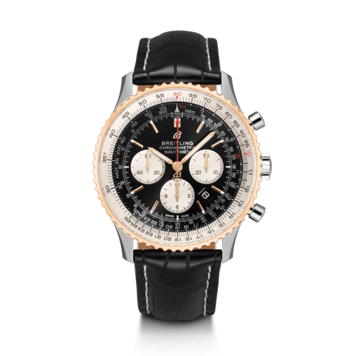 Breitling Navitimer 1 B01 Chronograph 46 Stainless Steel / Red Gold / Black / Croco / Folding UB0127211B1P2