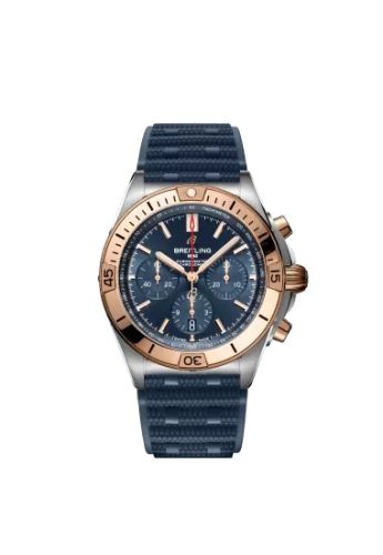Breitling Chronomat B01 42 Stainless Steel / Red Gold / Blue / Rubber UB0134101C1S1
