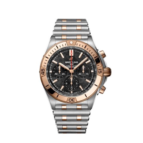 Breitling Chronomat B01 42 Stainless Steel / Red Gold / Black MOP / USA UB01341A1B1U1