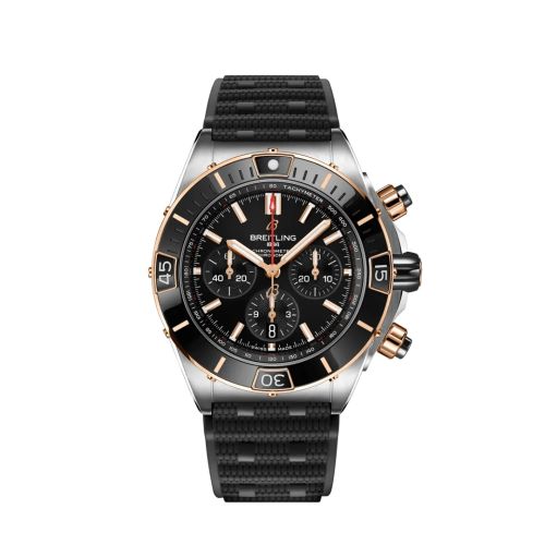 Breitling Super Chronomat B01 44 Stainless Steel - Red Gold / Black / Rubber Rouleaux UB0136251B1S1