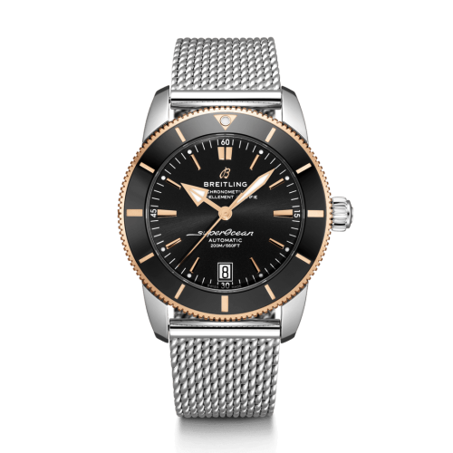 Breitling Superocean Heritage II B20 Automatic 42 Stainless Steel / Red Gold / Black / Bracelet UB2010121B1A1