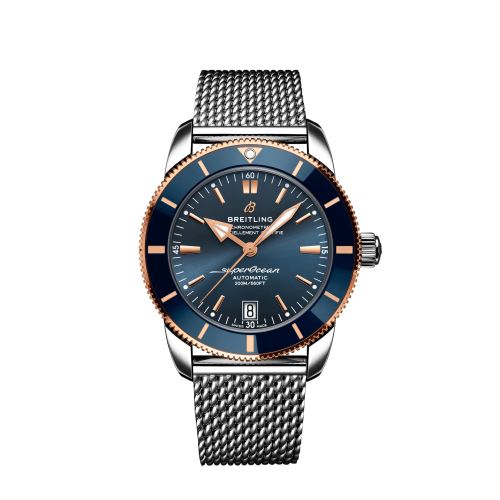 Breitling Superocean Heritage II B20 Automatic 42 Stainless Steel - Red Gold / Blue / Bracelet UB2010161C1A1