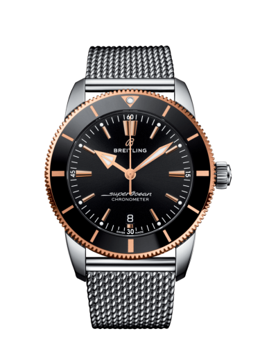 Breitling Superocean Heritage II B20 Automatic 44 Stainless Steel / Red Gold / Black / Milanese UB2030121B1A1