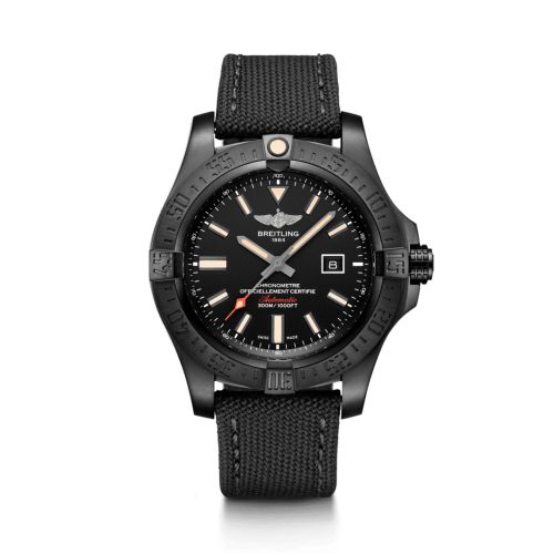 Breitling Avenger Blackbird 48 Black Titanium / Volcano Black / Military / Pin V17310101B1W1