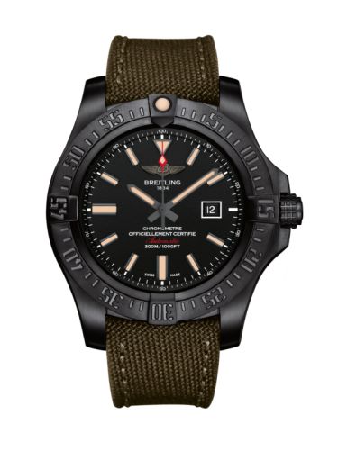 Breitling Avenger Blackbird 48 Black Titanium / Volcano Black / Military / Pin V1731010/BD12/105W/M20BASA.1
