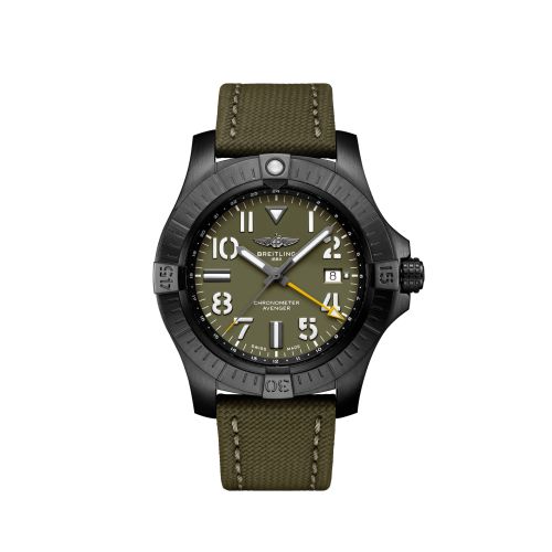 Breitling Avenger Automatic GMT 45 Night Mission / Green / Military / Folding V323952A1L1X2