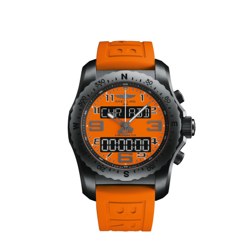 Breitling Cockpit B50 Night Mission / Orange / Rubber / Folding / Orbiter VB50106A1O1S1
