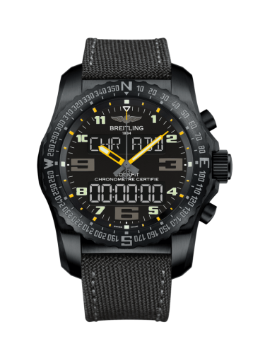 Breitling Cockpit B50 Night Mission / Black-Yellow / Military / Pin VB5010A4/BD41/100W/M20BASA.1