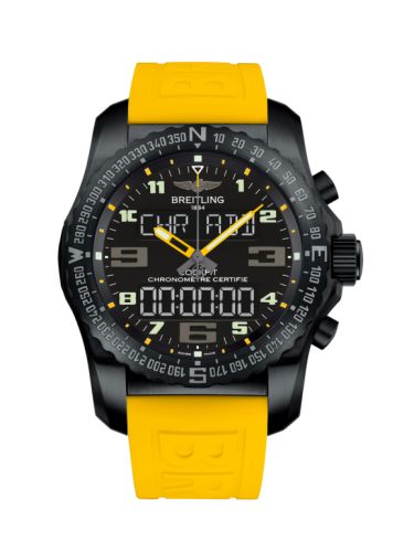 Breitling Cockpit B50 Night Mission / Black-Yellow / Rubber / Folding VB5010A4/BD41/242S/V20DSA.4