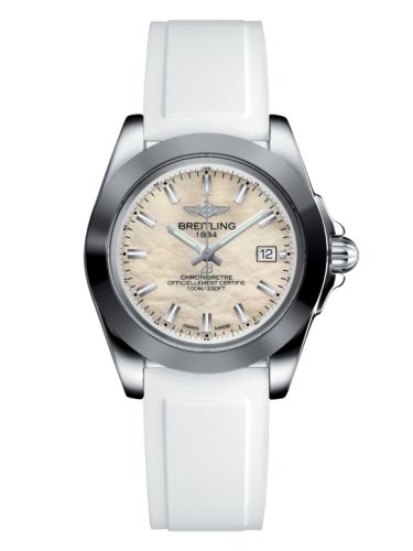 Breitling Galactic 32 Sleek Edition Stainless Steel / Pearl / Rubber W7133012/A800/164S/A14S.1