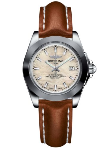 Breitling Galactic 32 Sleek Edition Stainless Steel / Pearl / Calf W7133012/A800/406X/A14BA.1