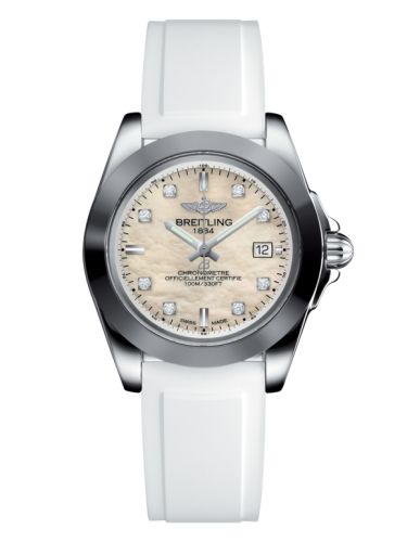 Breitling Galactic 32 Sleek Edition Stainless Steel / Pearl Diamond / Rubber W7133012/A801/164S/A14S.1