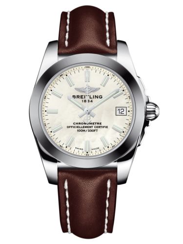 Breitling Galactic 36 Stainless Steel / SleekT / Pearl / Calf W7433012.A779.416X