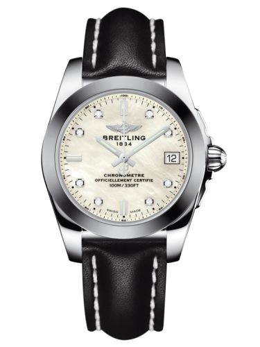 Breitling Galactic 36 Stainless Steel / SleekT / Pearl Diamond / Calf W7433012.A780.414X