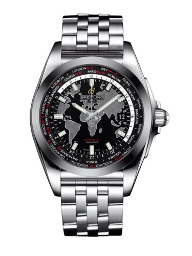 Breitling Galactic Unitime Stainless Steel / SleekT / Trophy Black / Bracelet WB3510U4.BD94.375A