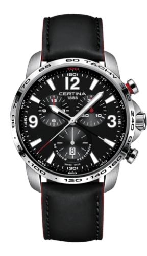Certina DS Podium Big Size Chrono 1/100 Sec Stainless Steel / Black / Strap C001.647.16.057.01