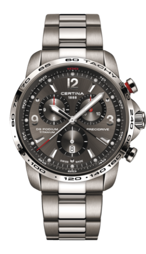 Certina DS Podium Big Size Chrono 1/100 Sec Titanium / Grey C001.647.44.087.00