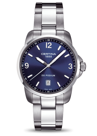 Certina DS Podium 3 Hands Blue C0014101104700