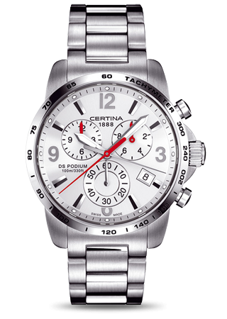 Certina DS Podium Big Size Chrono Silver Bracelet C0016171103700