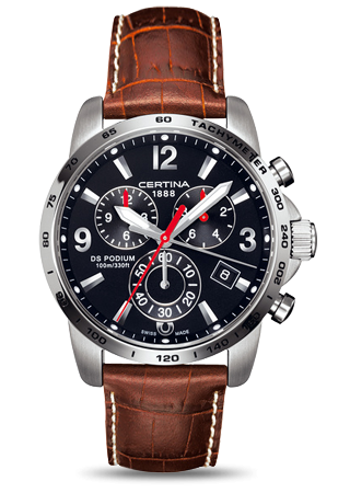 Certina DS Podium Big Size Chrono Black Brown C0016171605700