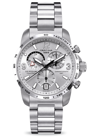 Certina DS Podium Big Size Chrono GMT Silver C0016391103700