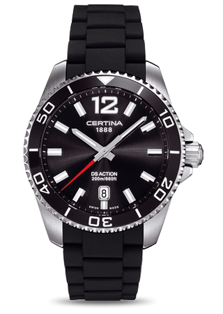 Certina DS Action Black Rubber C013.410.17.057.00