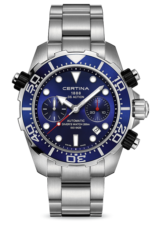 Certina DS Action Diver Chronograph Stainless Steel / Blue C013.427.11.041.00
