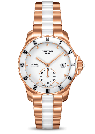 Certina DS First Lady Ceramic Rose White Bracelet C0142353301100