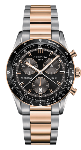 Certina DS-2 Chronograph Two Tone / Black / Bracelet C024.447.22.051.00
