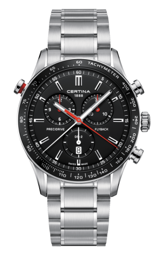 Certina DS-2 Chronograph Flyback Stainless Steel / Black / Bracelet C024.618.11.051.01