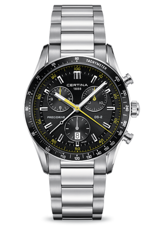 Certina DS 2 Chrono 1/100 Sec PreciDrive Yellow C0244471105101