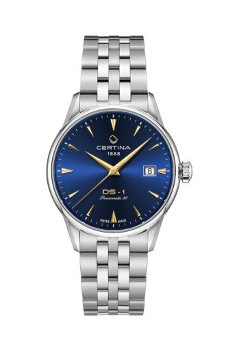 Certina DS-1 Powermatic 80 38 Stainless Steel / Blue / Bracelet C029.207.11.041.00