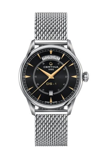 Certina DS-1 Day Date Stainless Steel / Black / Mesh C029.430.11.051.00
