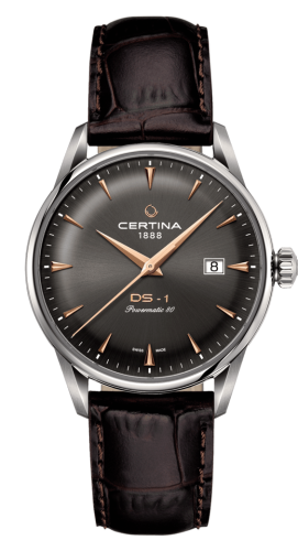 Certina DS-1 Powermatic 80 40 Stainless Steel / Grey / Strap C029.807.16.081.01