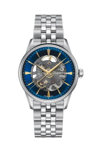 Certina DS-1 Skeleton Stainless Steel / Blue / Bracelet C029.907.11.041.00