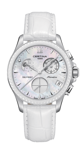Certina Ds First Lady Chronograph Moon Phase Stainless Steel - Ceramic / MOP C030.250.16.106.00