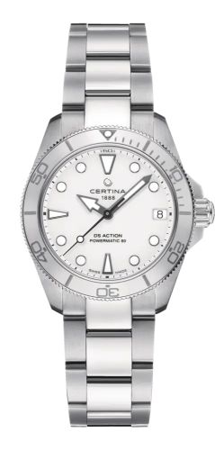 Certina DS Action Lady 34.5 Stainless Steel / White C032.007.11.011.00
