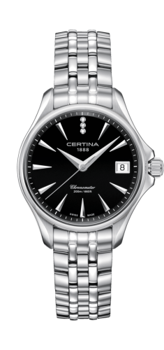 Certina DS Action Diamonds 33.8 Stainless Steel / Black C032.051.11.056.00
